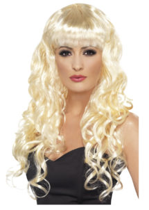 perruque blonde bouclée, perruque blonde femme, perruque de sirène, perruque longs cheveux bouclés, Perruque Sirène, Blonde
