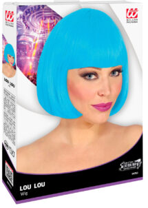 perruque bleue femme, perruque carré bleu femme, perruque turquoise, perruques femmes