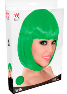 perruque verte femme, perruque carré vert pour femme, perruques paris, perruque femme