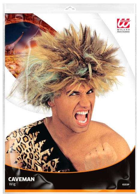 perruque homme des cavernes, perruque préhistoire, perruques homme, Perruque Caveman, Blonde