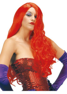 perruque rouge, perruque cheveux longs rouges, perruque femme, perruque cheveux rouges, Perruque Jessica, Rouge