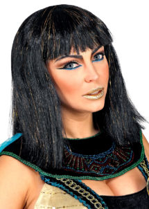 perruque cleopatre, perruque noire cleopatre, perruque Egyptienne