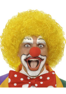 perruque de clown jaune, perruques clowns, perruque jaune