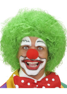 perruque de clown verte, perruques de clown, perruques vertes