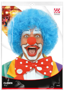 perruque de clown bleue, perruques de clown, perruques bleues