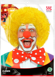 perruque de clown jaune, perruques clowns, perruque jaune