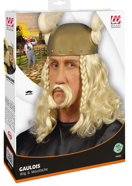 perruque homme, perruque de gaulois, perruque asterix, perruque de viking, perruque blonde, Perruque de Gaulois, Blonde