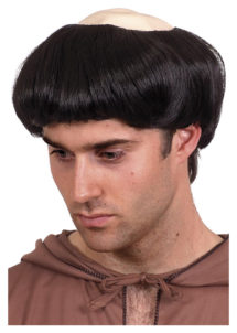 perruque de moine, perruque moine tonsure, perruque faux crâne