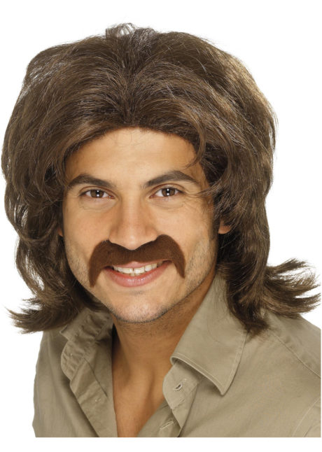 perruque disco homme, perruque homme disco, perruque châtain homme, Perruque 70’s Rétro Disco, Châtain
