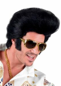 perruque homme, perruque noire, perruque elvis, perruque rockeur, perruque Années 50