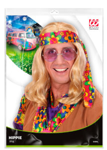 perruque homme, perruque blonde, perruque hippie