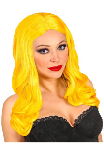 perruque jaune femme, perruque longue jaune, perruque qualité, Perruque Roxy, Jaune, Qualité Supérieure