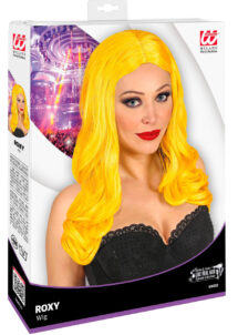 perruque jaune femme, perruque longue jaune, perruque qualité