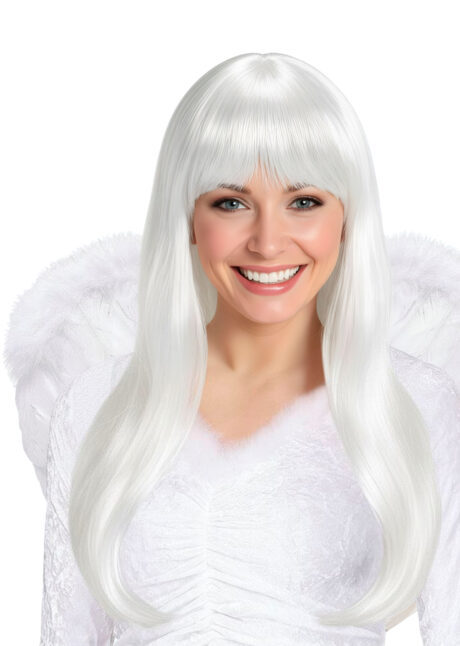 perruque ange, perruque blanche, perruque femme blanche, perruque cheveux longs, perruque cheveux longs blancs, Perruque d&rsquo;Ange, Blanche