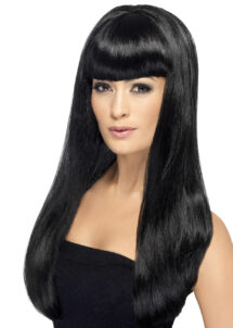 perruque noire femme, perruque longue noire, perruque cheveux longs noirs, perruques noires, Perruque Babelicious, Noire