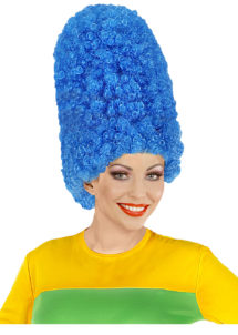 perruque marge simpson, perruque bleue, perruque dessin animé, perruque de marge simpson, Perruque de Marge, Bleue