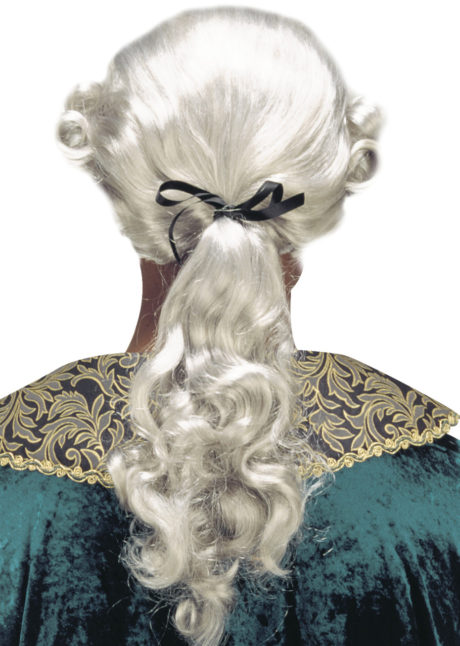 perruque homme, perruque de marquis, perruque versailles, perruque catogan, perruque louis XIV, perruque de noble, Perruque de Marquis Colonial, Grise