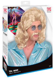 perruque mullet, perruque mulet, perruque homme, perruque disco, perruque disco homme