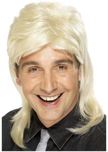 perruque disco homme, perruque homme disco, perruque blonde homme