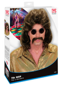 perruque mullet, perruque mulet, perruque homme, perruque disco, perruque disco homme