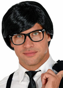 perruque courte homme, perruque brune homme, perruque noire courte