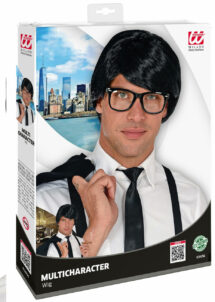 perruque courte homme, perruque brune homme, perruque noire courte