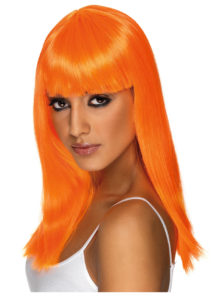perruque orange femme, perruque carré orange, perruque femme cheveux oranges, perruque paris, Perruque Glamourama, Orange