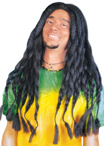 perruque pour homme, perruque pas chère, perruque de déguisement, perruque homme, perruque noire, perruque dreadlocks, perruque de rasta, perruque dread, Perruque Dread Rasta, Noire