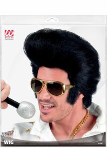 perruque homme, perruque noire, perruque elvis, perruque rockeur, perruque Années 50