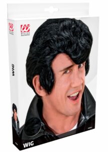 perruque rock années 50, perruque rock années 60, perruques rock homme, perruque Grease homme, perruque noire homme, Perruque Dany Rock Années 50 – Banane Noire