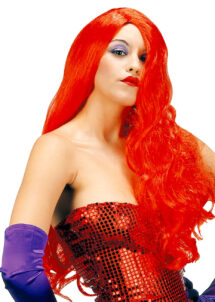 perruque rouge, perruque cheveux longs rouges, perruque femme, perruque cheveux rouges