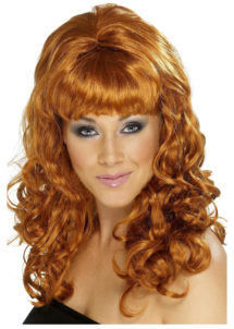 perruque rousse femme, perruque rousse cheveux longs, perruque rousse frisée femme, Perruque Behave Beauty, Rousse
