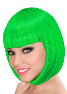 perruque verte femme, perruque carré vert pour femme, perruques paris, perruque femme