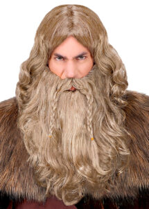 perruque de viking, perruque viking homme, perruque blonde, Perruque + Barbe de Viking , Blonde