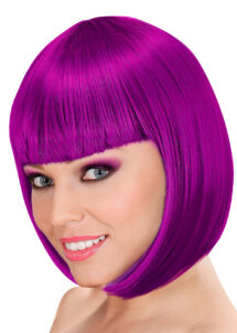 perruque violette femme, perruque carré violet femme, perruques femmes, perruque carré femme