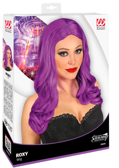perruque violette longue, perruque violette femme, perruque qualité, Perruque Roxy, Violette, Qualité Supérieure