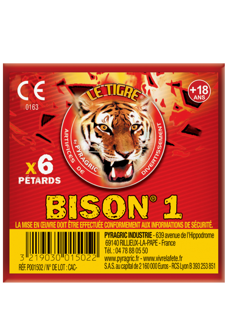 TIGRE BISON UNICK - 150 BOITES DE 10 PETARDS A MECHE - PALI WEB