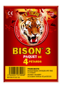 pétards, pétards et fumigènes, pyragric, acheter des pétards à paris, pétards bisons, pétards le tigre, Pétards Bison 3, Le Tigre