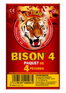 pétards, pétards et fumigènes, pyragric, acheter des pétards à paris, Pétards Bison 4, Le Tigre