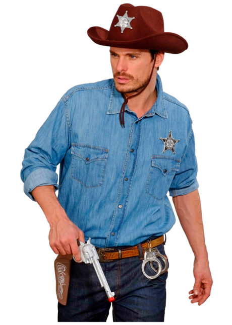 pistolet de cowboy, pistolet cowboy, revolver, accessoire cowboy, armes de déguisement, pistolet avec étui, pistolet avec holster, Pistolet et Holster de Cowboy