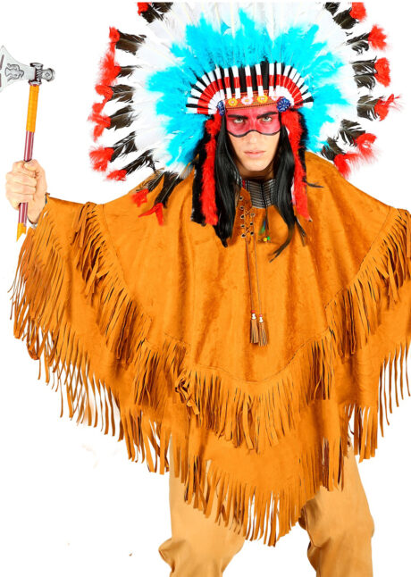 poncho cowboy, poncho indien, poncho western, Déguisement Cowboy ou Indien, Poncho Effet Daim