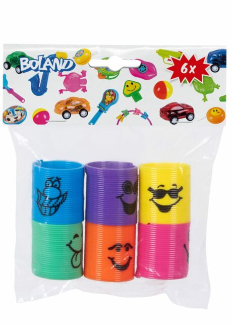 ressort magique, jouet pinata, ressort magique escalier, Ressorts Magiques Smiley Fluo – Lot de 6 Jouets à Pinata