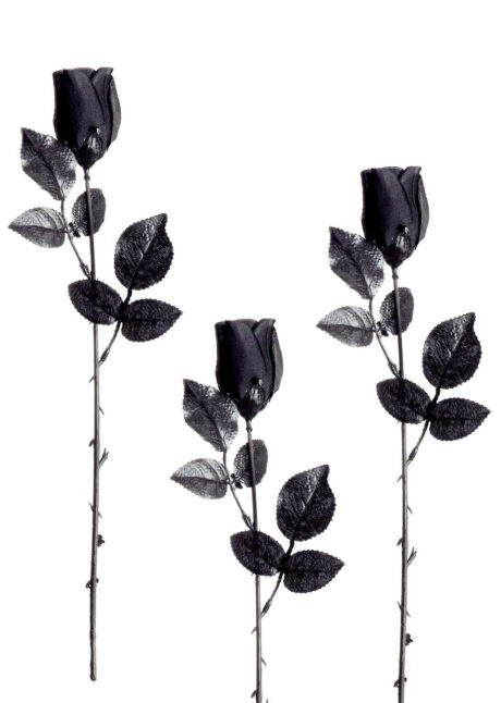 rose noire en tissu, rose décoration, fausse rose en tissu, Rose Artificielle Noire, Pétales Tissu