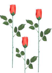 rose rouge en tissu, rose de décoration tissu, Rose Artificielle Rouge, Pétales Tissu