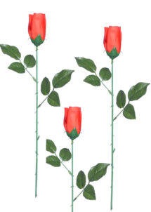 rose rouge en tissu, rose de décoration tissu