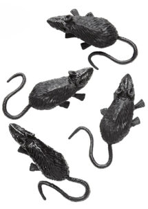souris noires halloween, fausses souris, souris décos