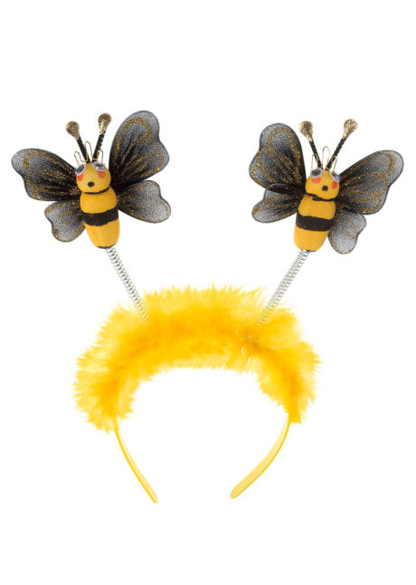 serre tete abeilles, accessoire abeille déguisement, accessoire déguisement d'abeille, accessoire antennes d'abeilles déguisement, Serre Tête d’Abeille