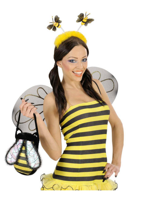 serre tete abeilles, accessoire abeille déguisement, accessoire déguisement d'abeille, accessoire antennes d'abeilles déguisement, Serre Tête d’Abeille