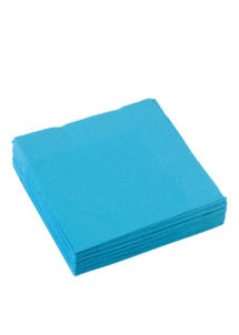 vaisselle jetable, serviettes en papier, serviettes bleues, vaisselle pour anniversaire, anniversaires paris, Vaisselle Bleu Turquoise, Serviettes