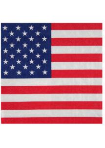 vaisselle jetable, serviettes en papier, serviettes bleues, vaisselle états unis, serviette drapeau américain, Vaisselle Etats Unis, Serviettes Drapeau Américain